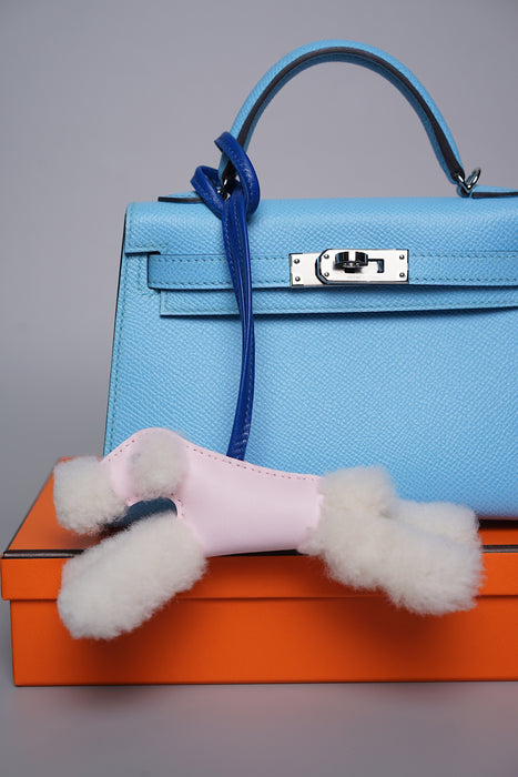 Hermes Wool Budy Charm in Rose Darling (Brand New)