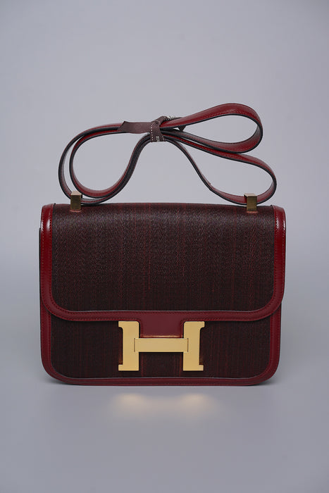 Hermes Constance 23 in Rouge H Crinoline Ghw