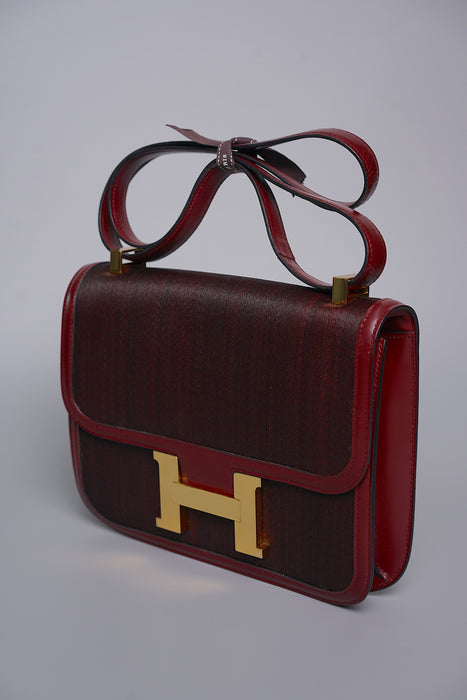 Hermes Constance 23 in Rouge H Crinoline Ghw