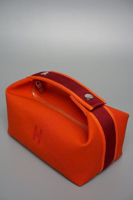 Hermes Bride-a-Brac Case, Small Model in Orange Feu Phw (Brand New)