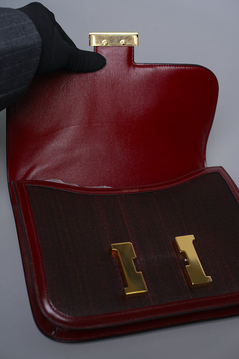 Hermes Constance 23 in Rouge H Crinoline Ghw