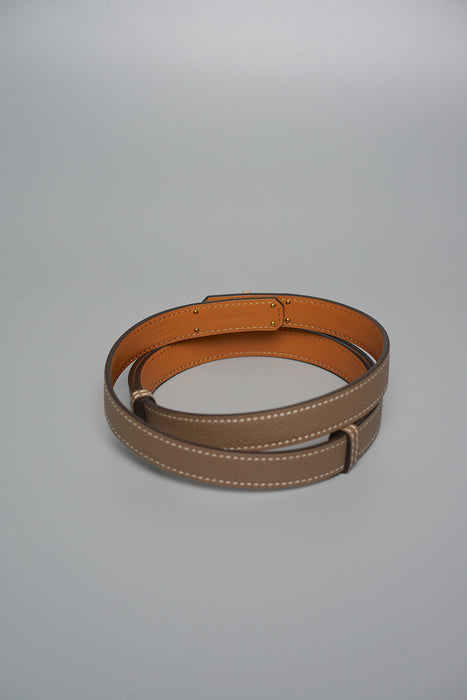 Hermes Kelly 18 Belt in Etoupe Rghw (Brand New)