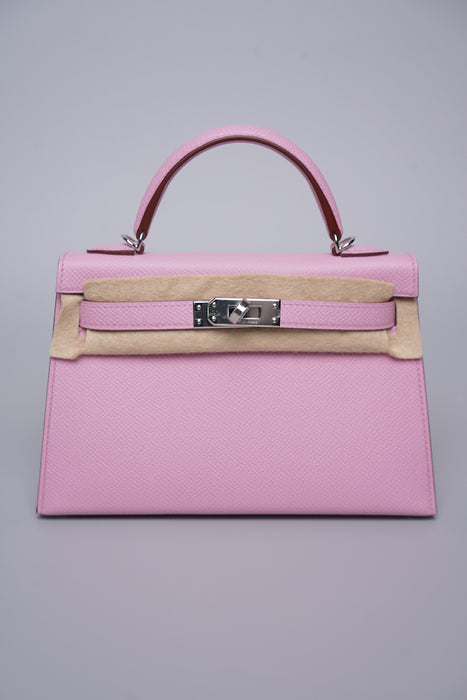 Hermes Kelly 20 Epsom in Mauve Sylvestre Phw (Brand New)