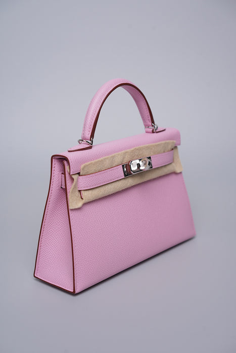 Hermes Kelly 20 Epsom in Mauve Sylvestre Phw (Brand New)