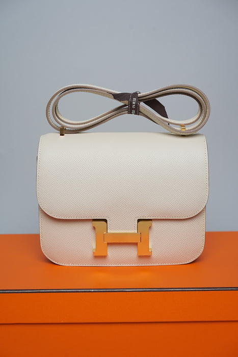 Hermes Constance 18 in Craie Epsom Ghw (Brand New)