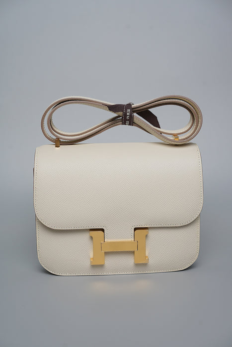 Hermes Constance 18 in Craie Epsom Ghw (Brand New)
