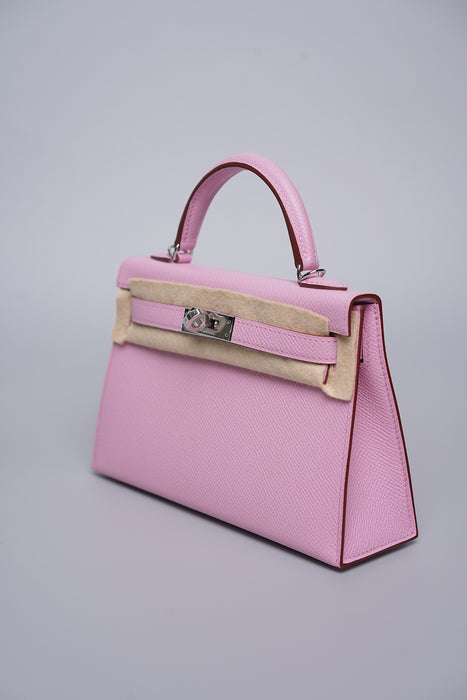 Hermes Kelly 20 Epsom in Mauve Sylvestre Phw (Brand New)