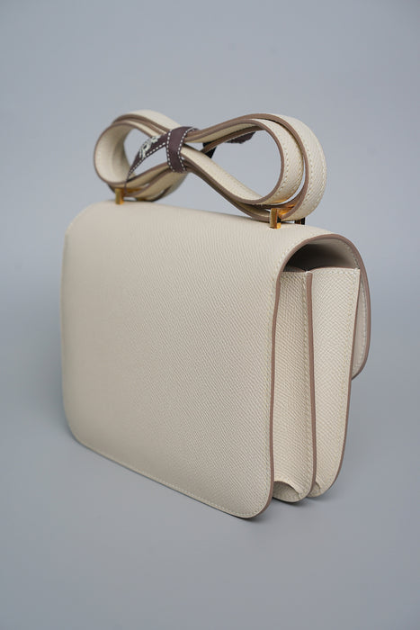Hermes Constance 18 in Craie Epsom Ghw (Brand New)