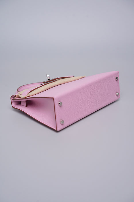 Hermes Kelly 20 Epsom in Mauve Sylvestre Phw (Brand New)
