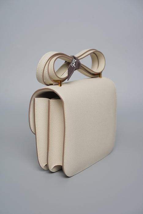 Hermes Constance 18 in Craie Epsom Ghw (Brand New)