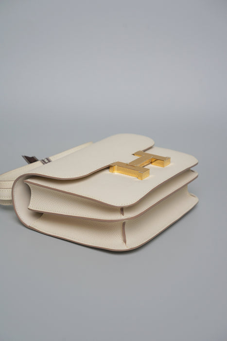 Hermes Constance 18 in Craie Epsom Ghw (Brand New)