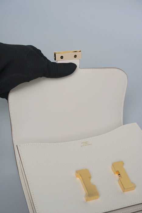 Hermes Constance 18 in Craie Epsom Ghw (Brand New)