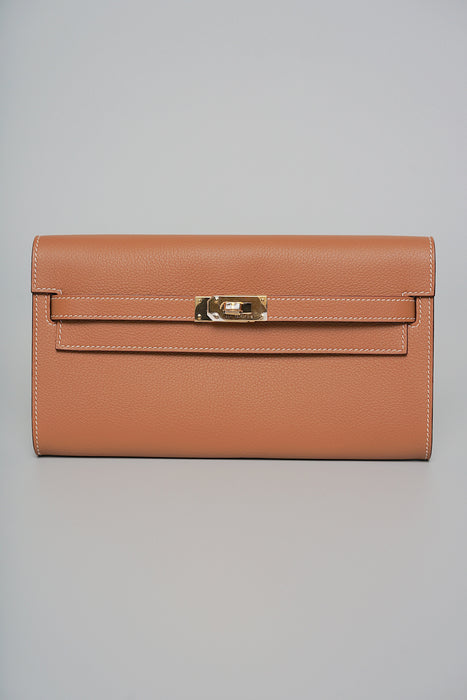 Hermes Kelly To Go in Gold Evercolor Ghw (Brand New)