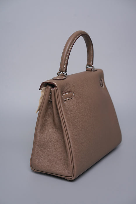 Hermes Kelly 25 in Etoupe Togo Phw (Brand New)