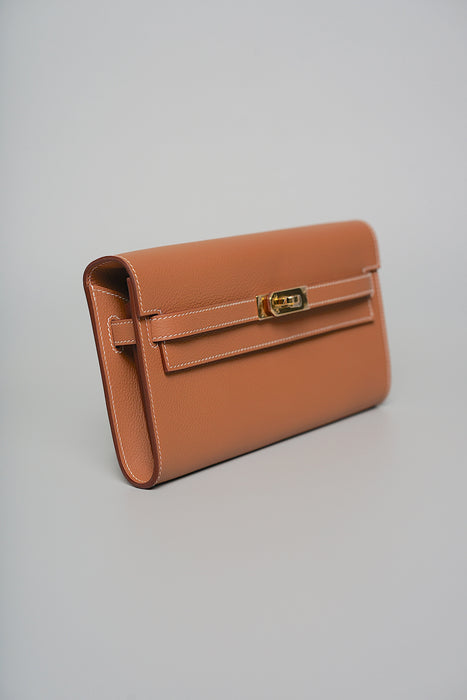 Hermes Kelly To Go in Gold Evercolor Ghw (Brand New)