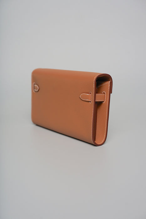 Hermes Kelly To Go in Gold Evercolor Ghw (Brand New)