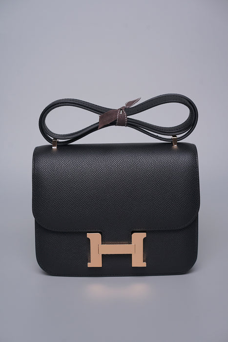 Hermes Constance 18 in Noir Epsom Rghw (Brand New)