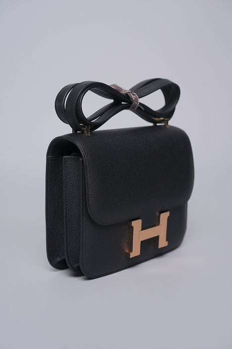 Hermes Constance 18 in Noir Epsom Rghw (Brand New)