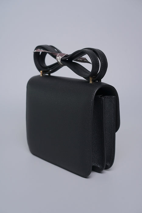 Hermes Constance 18 in Noir Epsom Rghw (Brand New)