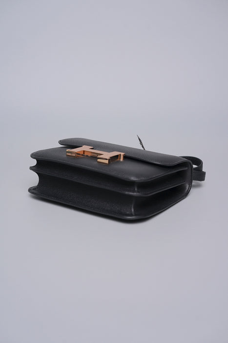 Hermes Constance 18 in Noir Epsom Rghw (Brand New)