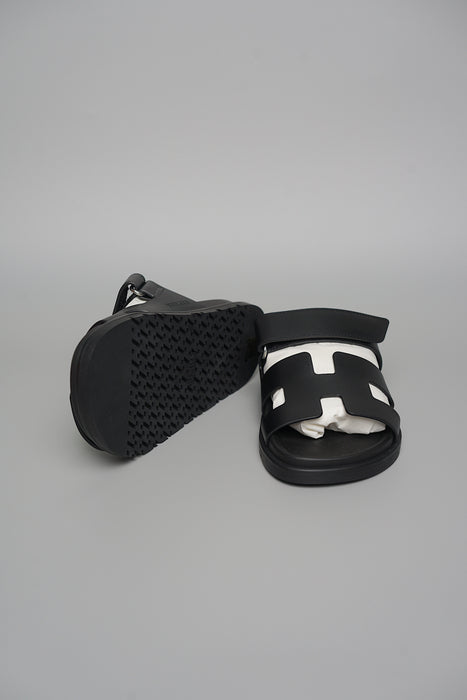 Hermes Chypre Sandals in Noir Size 38 (Brand New)