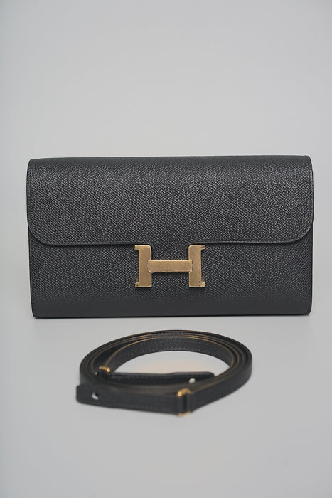 Hermes Constance To Go in Black Epsom Ghw (Brand New)
