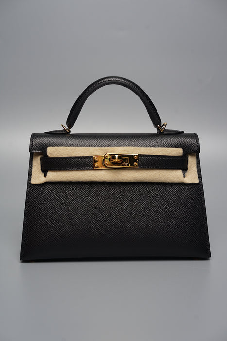 Hermes Kelly 20 in Black Ghw