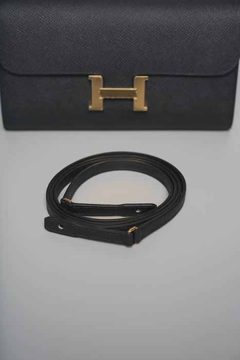 Hermes Constance To Go in Black Epsom Ghw (Brand New)