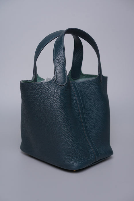 Hermes Picotin 18 in Vert Cypress Ghw