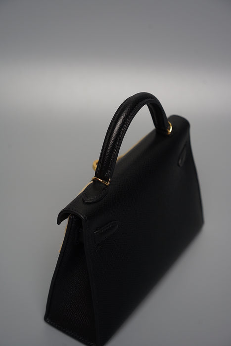 Hermes Kelly 20 in Black Ghw