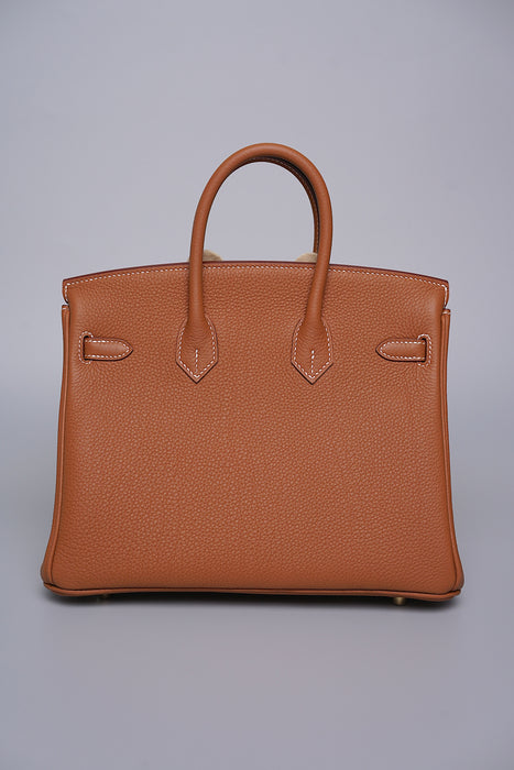 Hermes Birkin 25 in Gold Togo Bghw (Brand New)