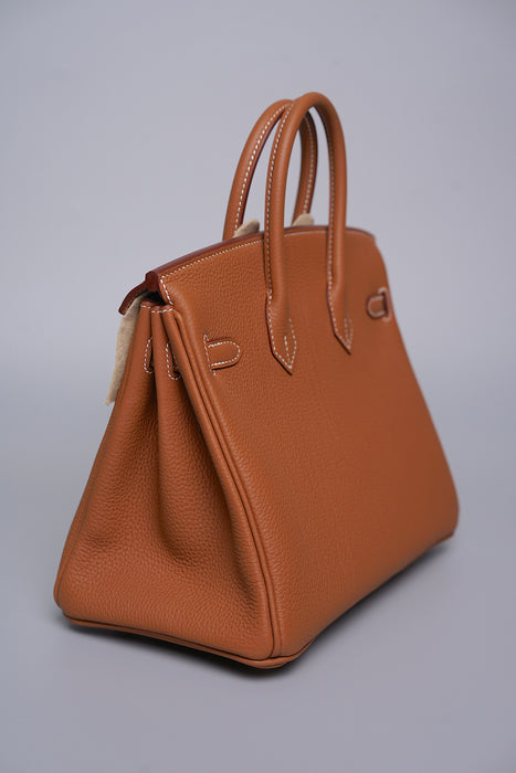 Hermes Birkin 25 in Gold Togo Bghw (Brand New)