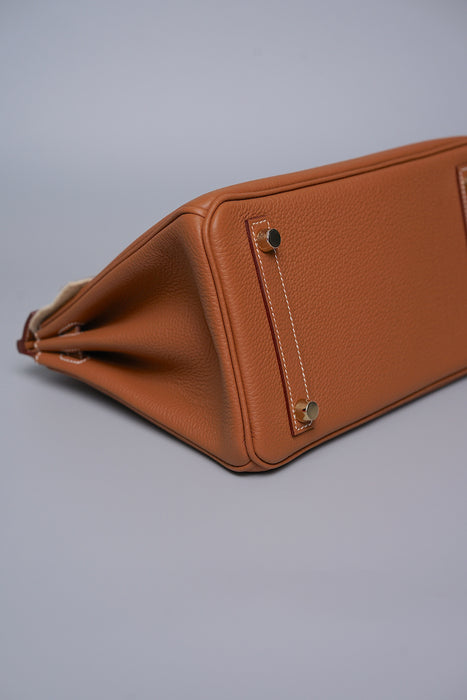 Hermes Birkin 25 in Gold Togo Bghw (Brand New)
