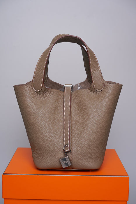 Hermes Picotin 18 in Etoupe Phw (Brand New)