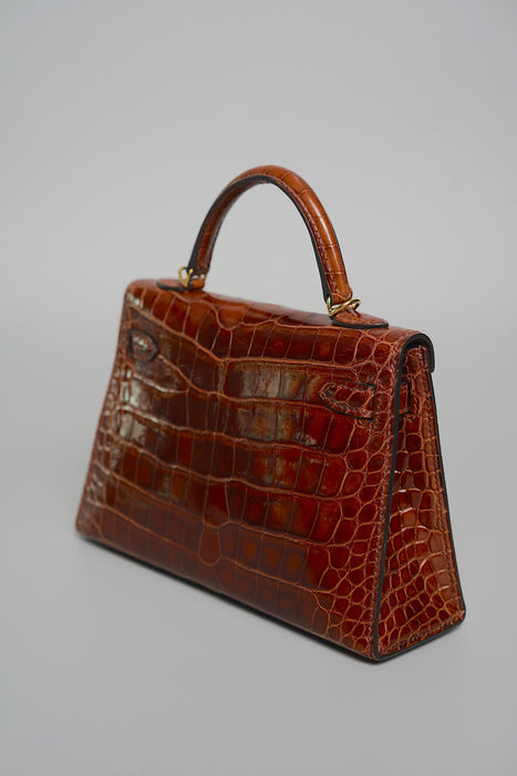 Hermes kelly 20 Miel Shiny Alligator ghw