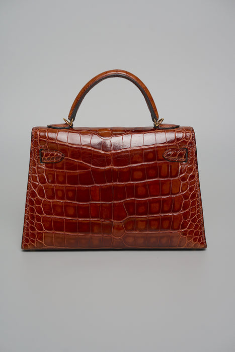 Hermes kelly 20 Miel Shiny Alligator ghw