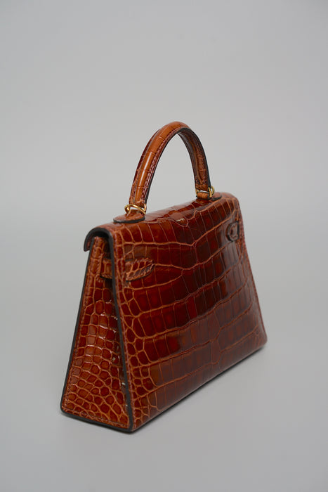 Hermes kelly 20 Miel Shiny Alligator ghw