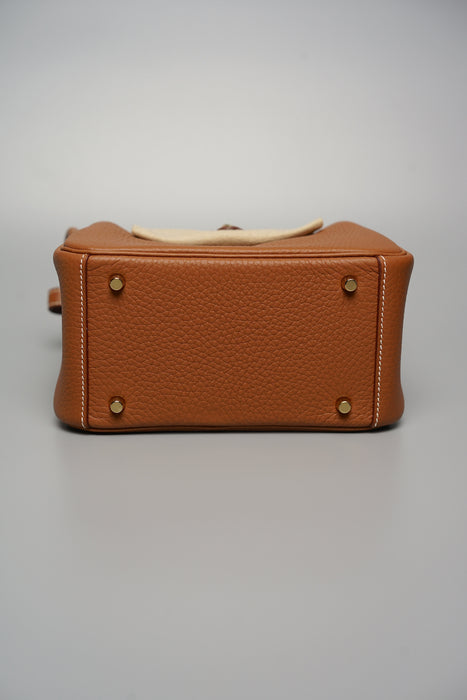 Hermes Mini Lindy in Gold Ghw (Brand New)