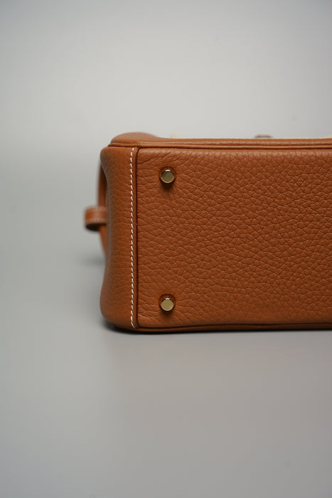 Hermes Mini Lindy in Gold Ghw (Brand New)