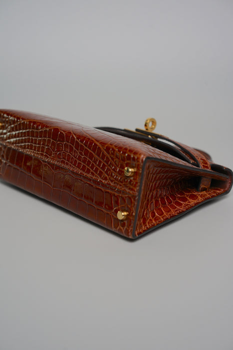 Hermes kelly 20 Miel Shiny Alligator ghw