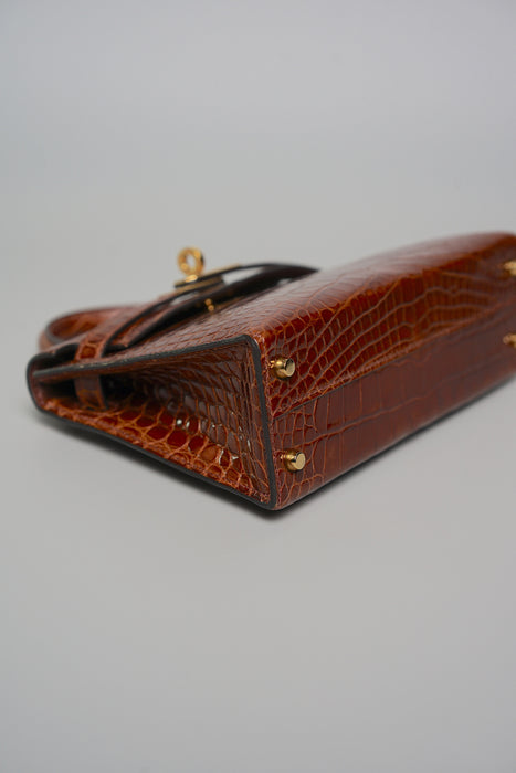 Hermes kelly 20 Miel Shiny Alligator ghw