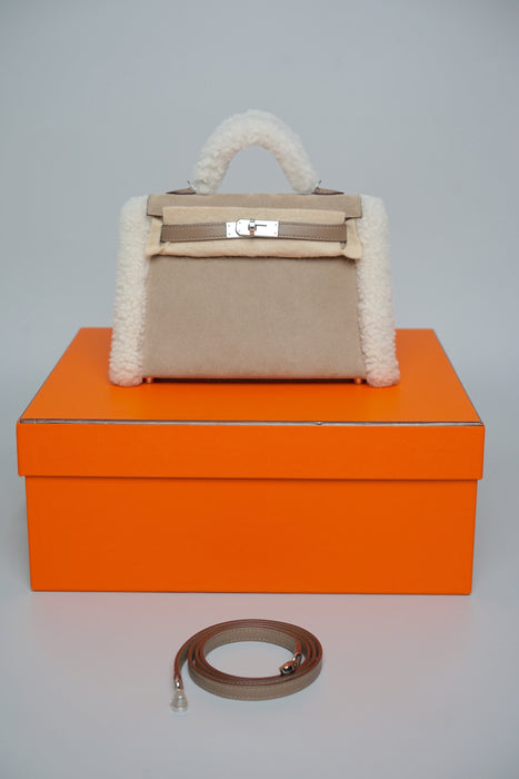 Hermes Kelly 20 Teddy Grizzly in Etoupe Phw (Brand New)