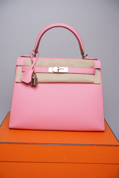 Hermes Kelly 28 Sellier in Rose Confetti Phw