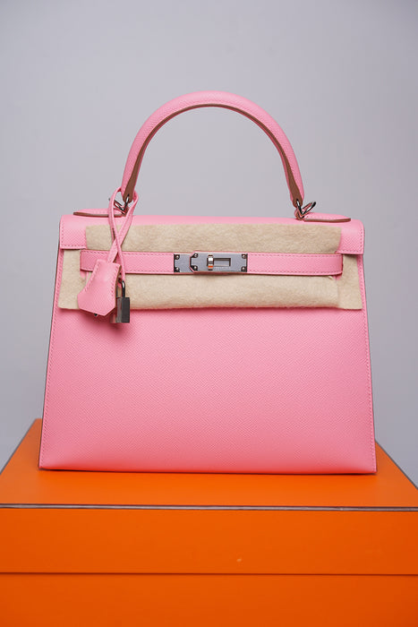 Hermes Kelly 28 Sellier in Rose Confetti Phw