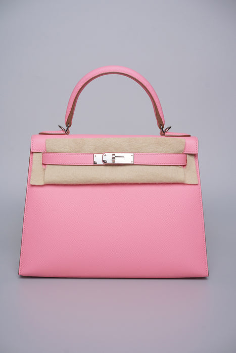 Hermes Kelly 28 Sellier in Rose Confetti Phw