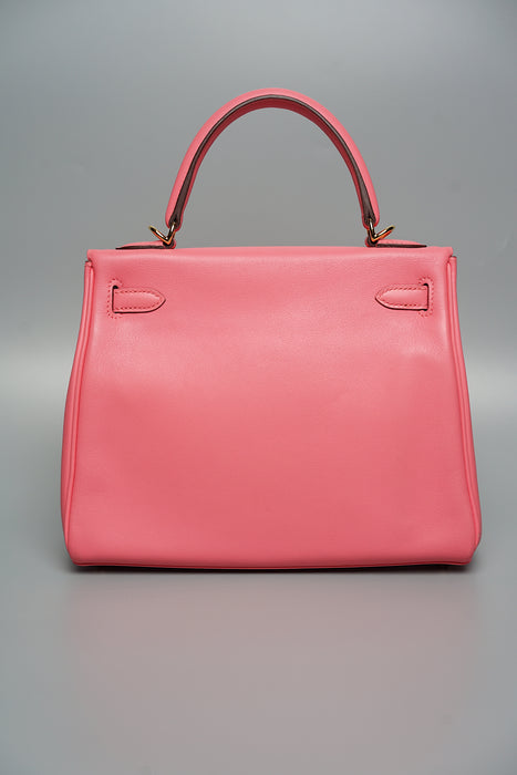 Hermes Kelly 25 Retourne in Rose Azalea Ghw