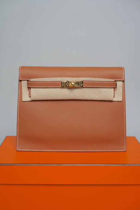 Hermes Kelly Danse in Gold Evercolor Ghw (Brand New)