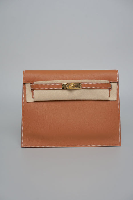 Hermes Kelly Danse in Gold Evercolor Ghw (Brand New)