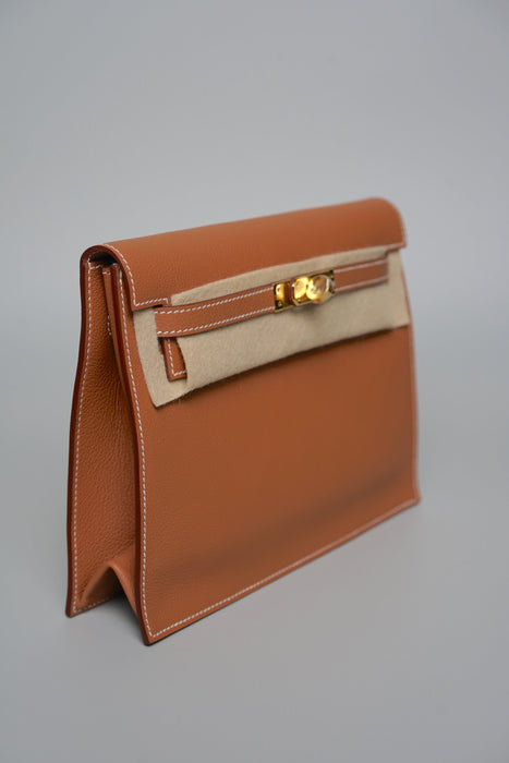 Hermes Kelly Danse in Gold Evercolor Ghw (Brand New)