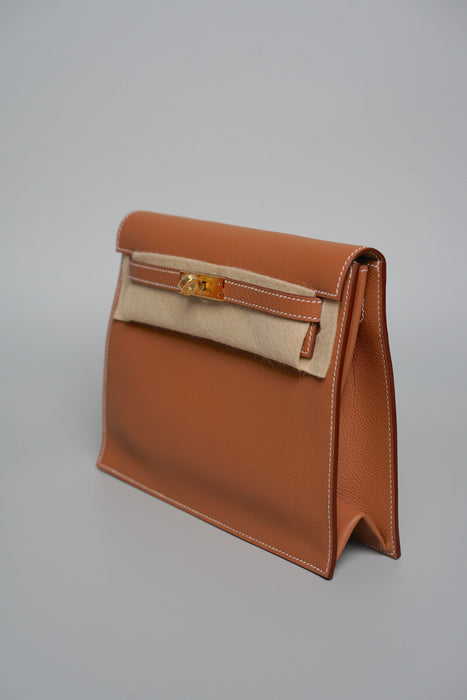 Hermes Kelly Danse in Gold Evercolor Ghw (Brand New)